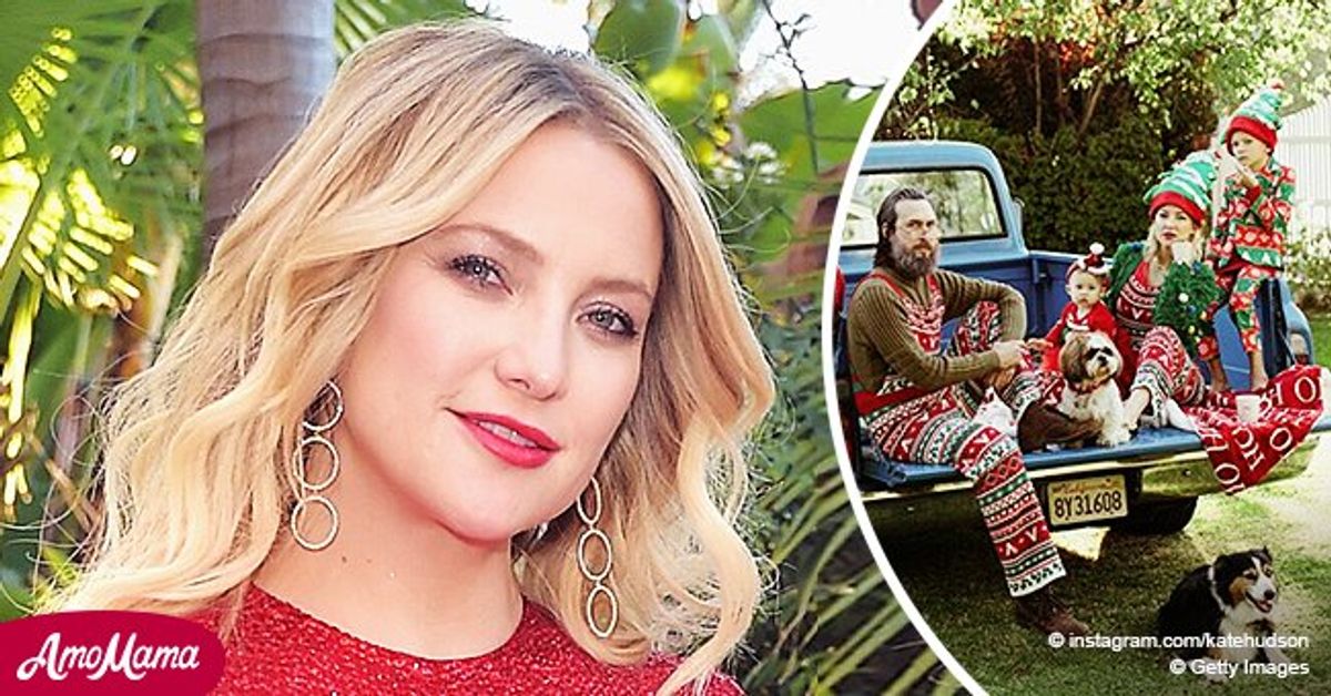 Kate Hudson and Boyfriend Danny Fujikawa Pose with Their Kids on the