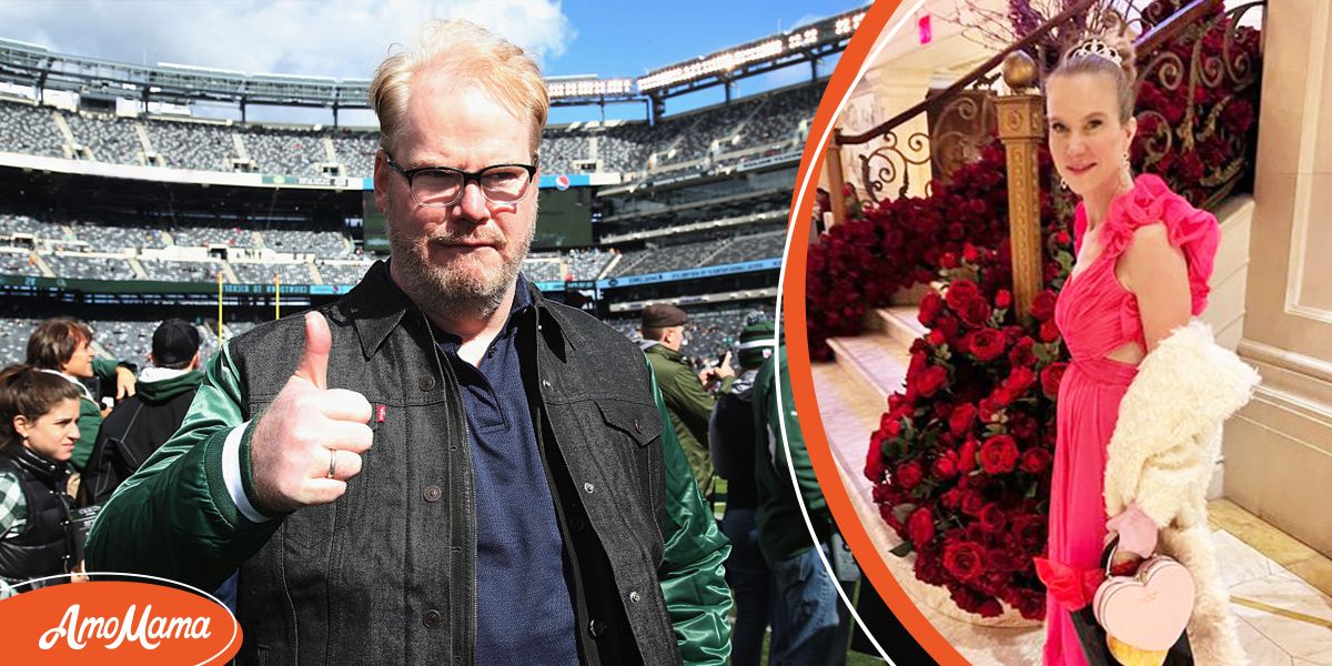 Jim Gaffigan's Wife Jeannie Captivates in Pink Dress with a Train in ...