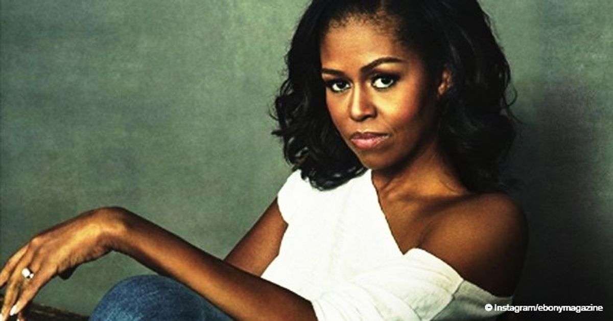 Michelle Obama shows some skin in off-shoulder top and tight jeans for ...