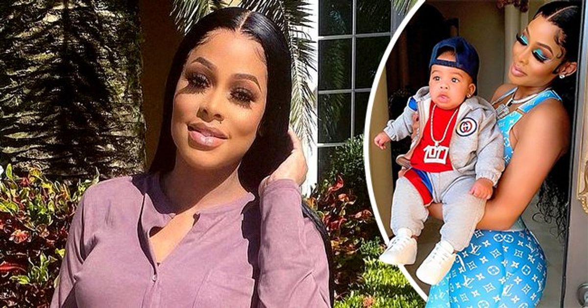 Keyshia Ka'oir Rocks a Louis Vuitton Outfit While Cradling Her Son in a  Tracksuit