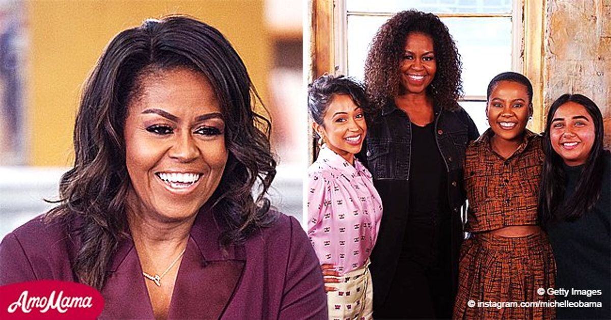 Michelle Obama Dons Black Dress & Denim Jacket as She Talks about ...