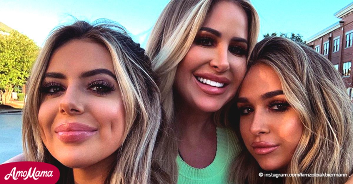 Kim Zolciak Poses with Her Lookalike Daughters Brielle and Ariana (Photo)