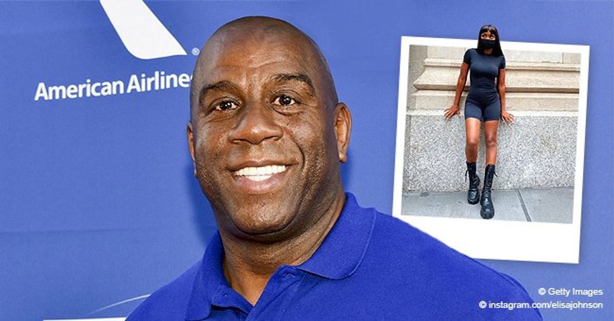 Magic Johnson's Only Daughter Elisa Strikes Pose In Black Dress And ...