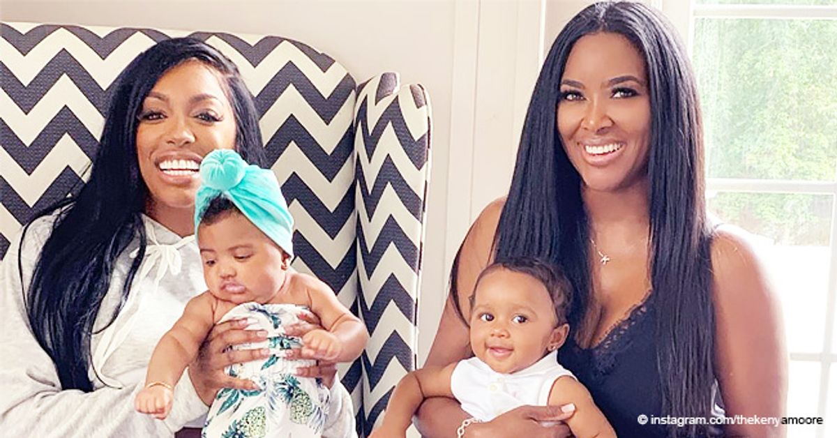 See Kenya Moore, Porsha Williams Pose with Their Baby Daughters after