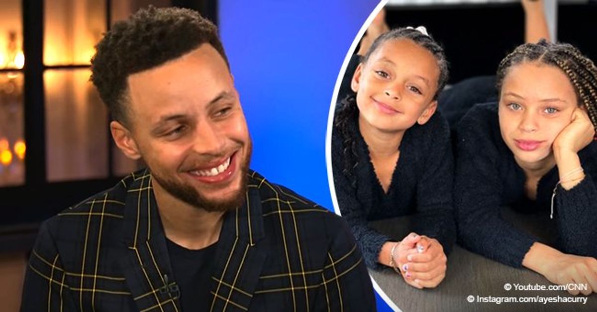 Stephen Curry's Daughters Riley & Ryan Pose In Matching Outfits — See 