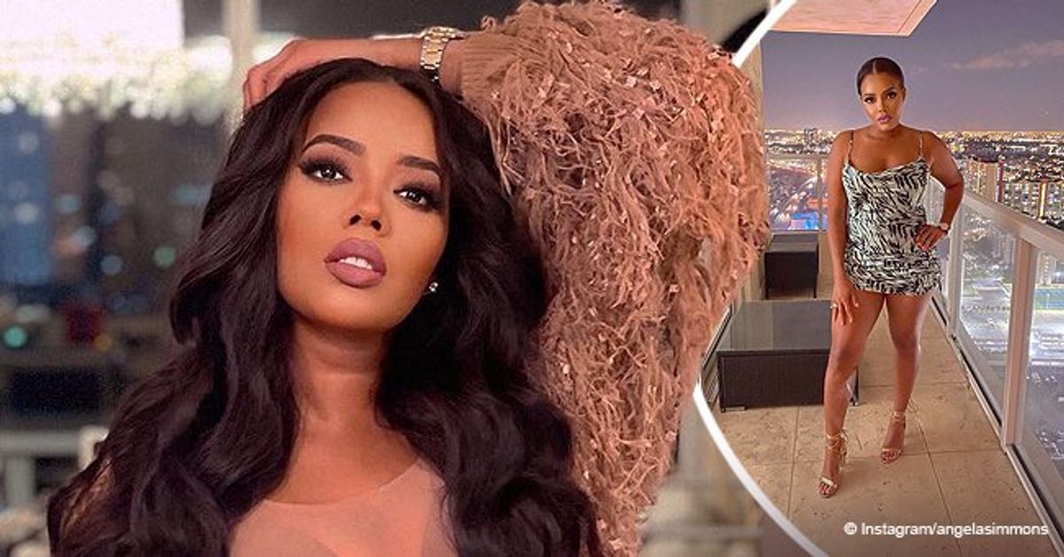 Guhh Star Angela Simmons Turns The Heat Up As She Pours Her Curves Into A Tight Dress Photos