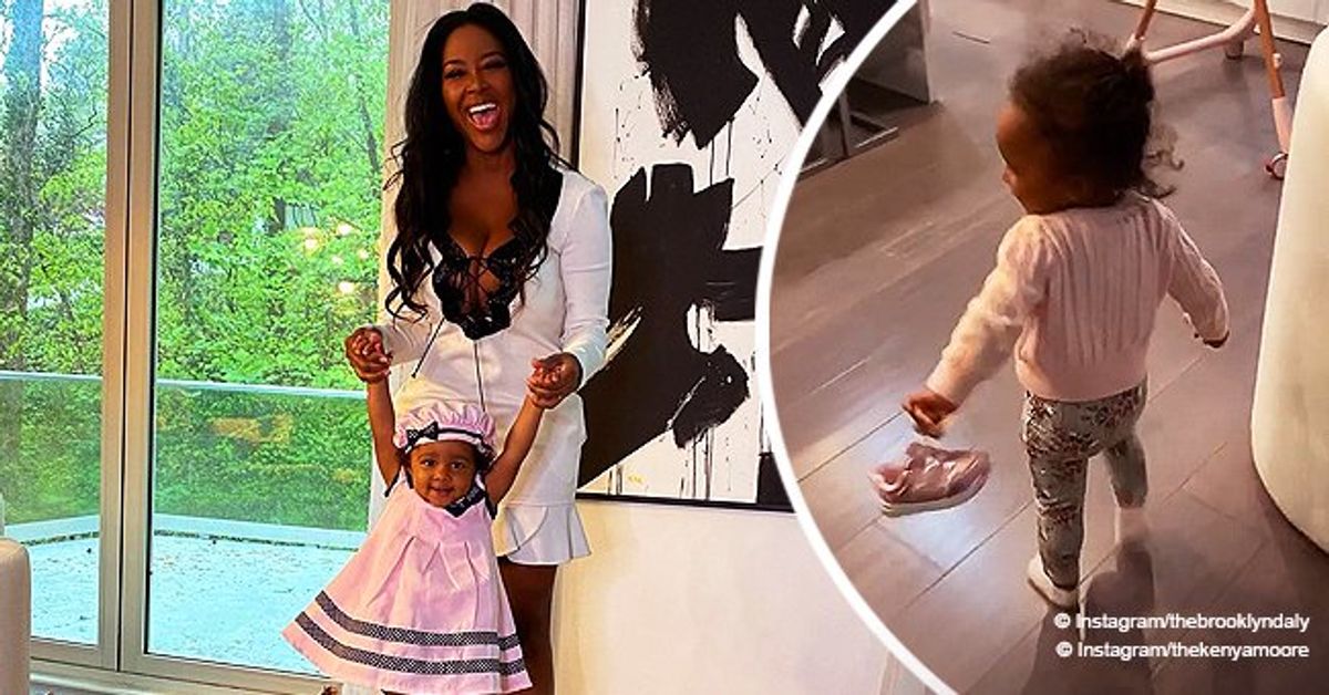 Kenya Moore's Daughter Brooklyn Laughs and Runs Away from Mom in a Cute ...