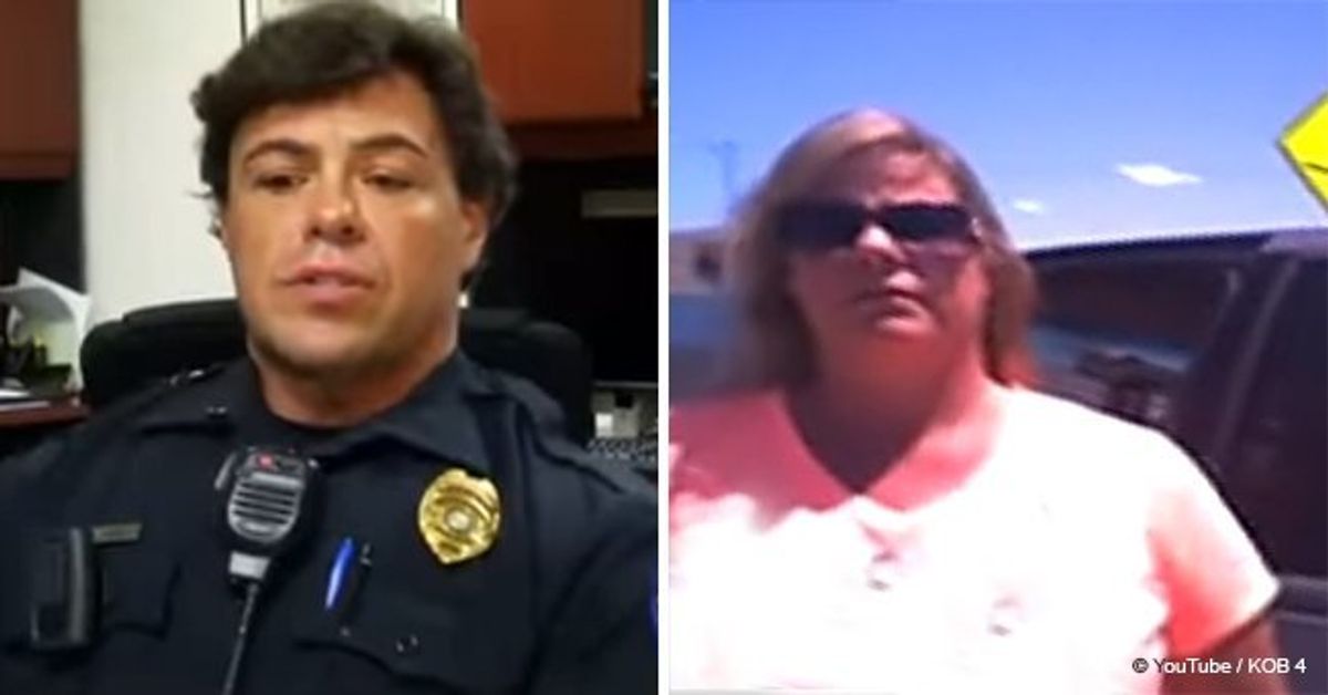 Police officer makes woman sit in hot car after she locked dog inside it