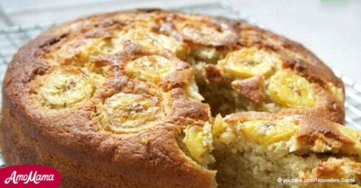Simple banana cake recipe without flour, sugar or milk, but with an