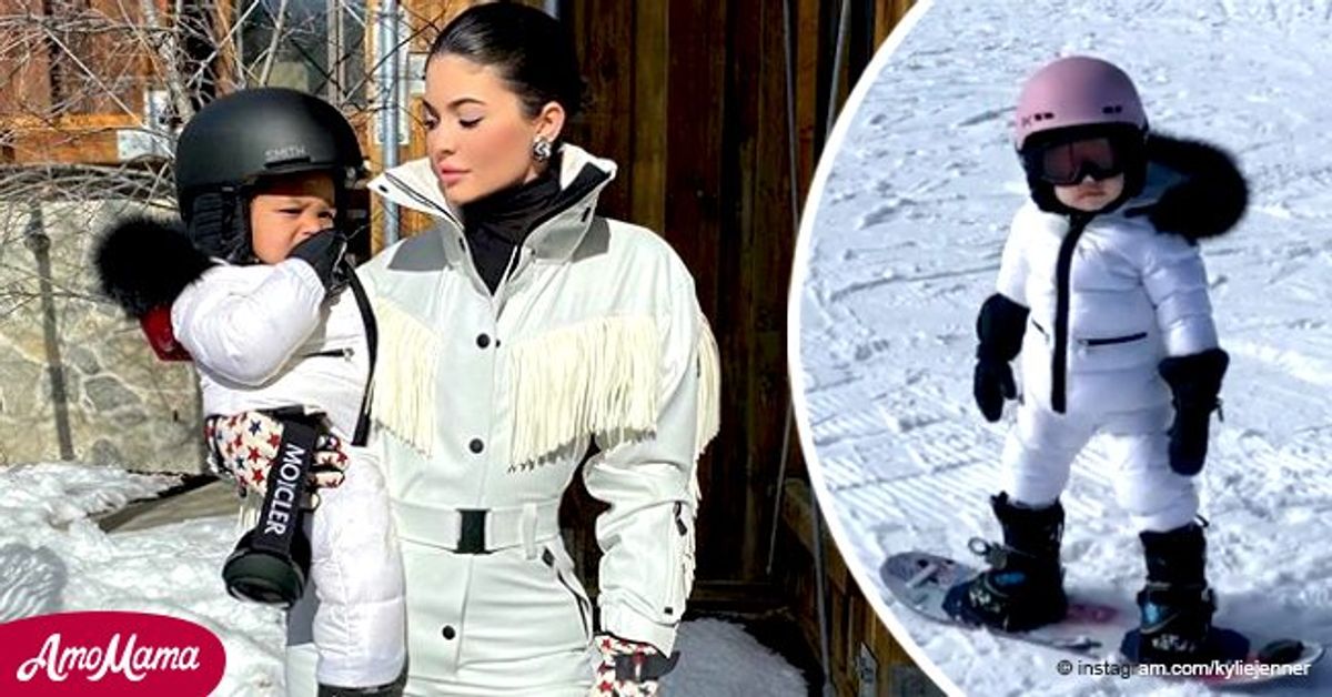 Kylie Jenner's Daughter Stormi Shows off Her Snowboarding Skills in