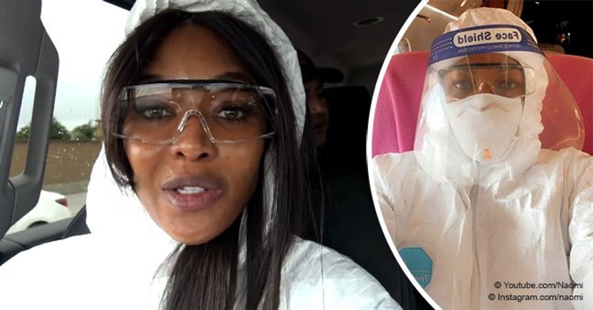 Naomi Campbell Pairs Hazmat Suit with Goggles and Face Shield during