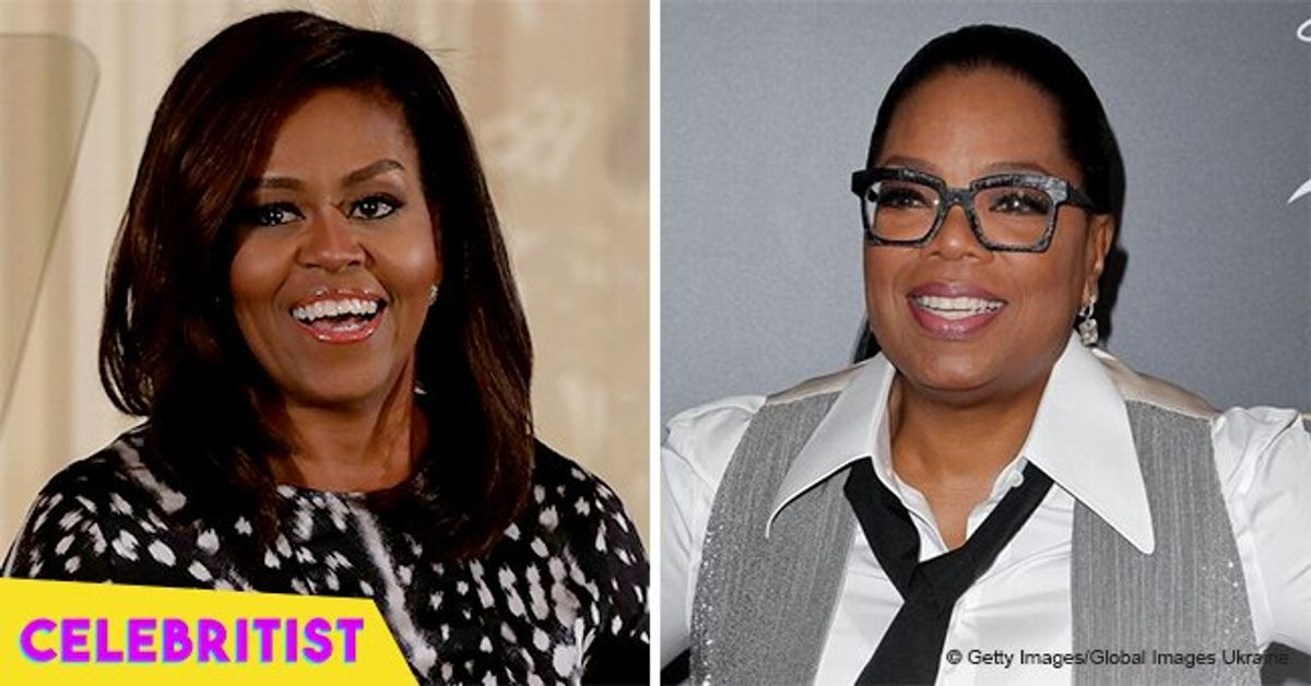 Michelle Obama Flashes Toned Arms In Sleeveless Frock, Embracing Oprah 