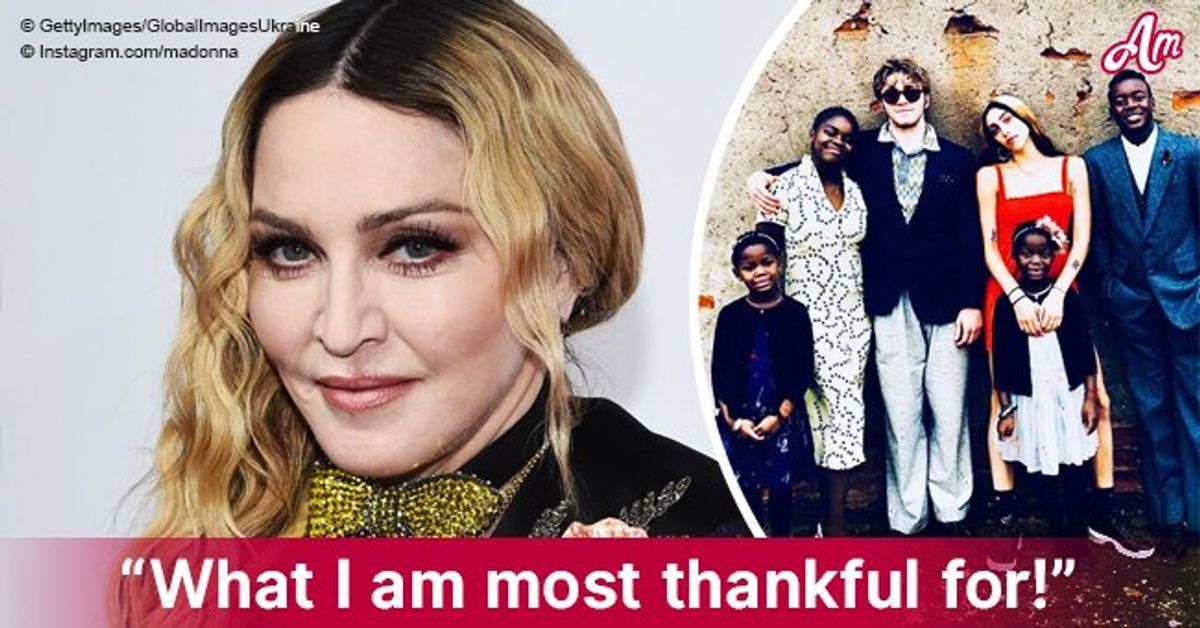 Madonna shares a rare photo of all 6 of her children celebrating