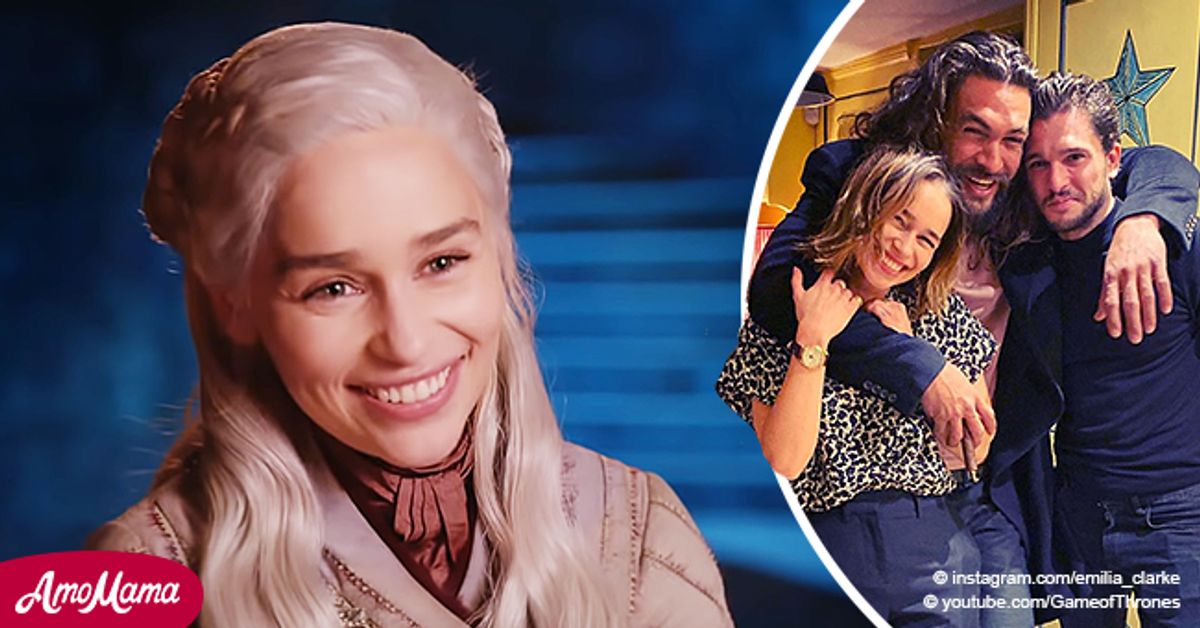 Emilia Clarke of 'Game of Thrones' Reunites with CoStars Jason Momoa(00)