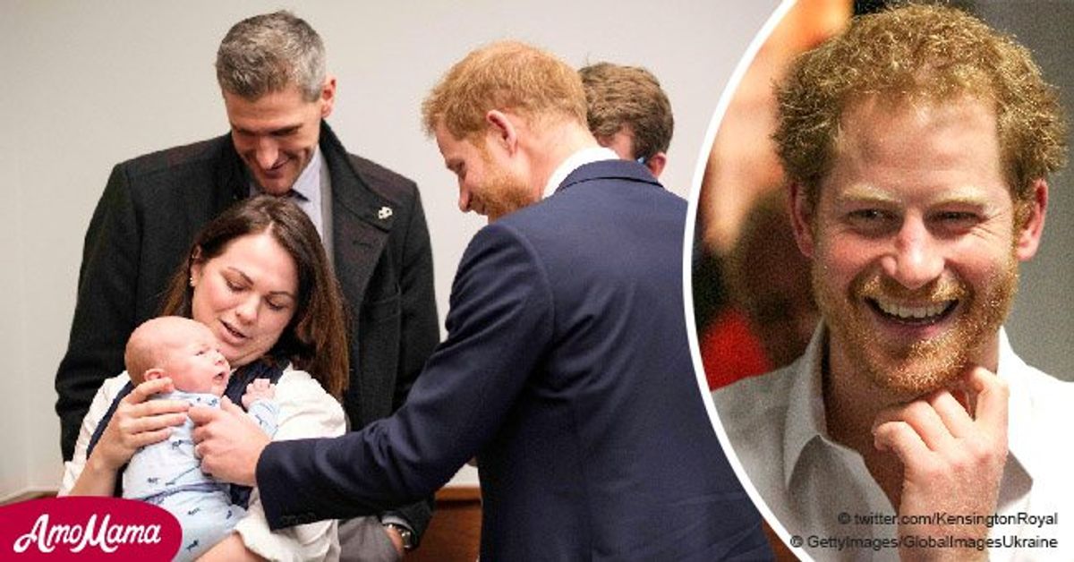 Smiling Prince Harry Meets Crying 5WeekOld Baby, Child's Dad Jokes