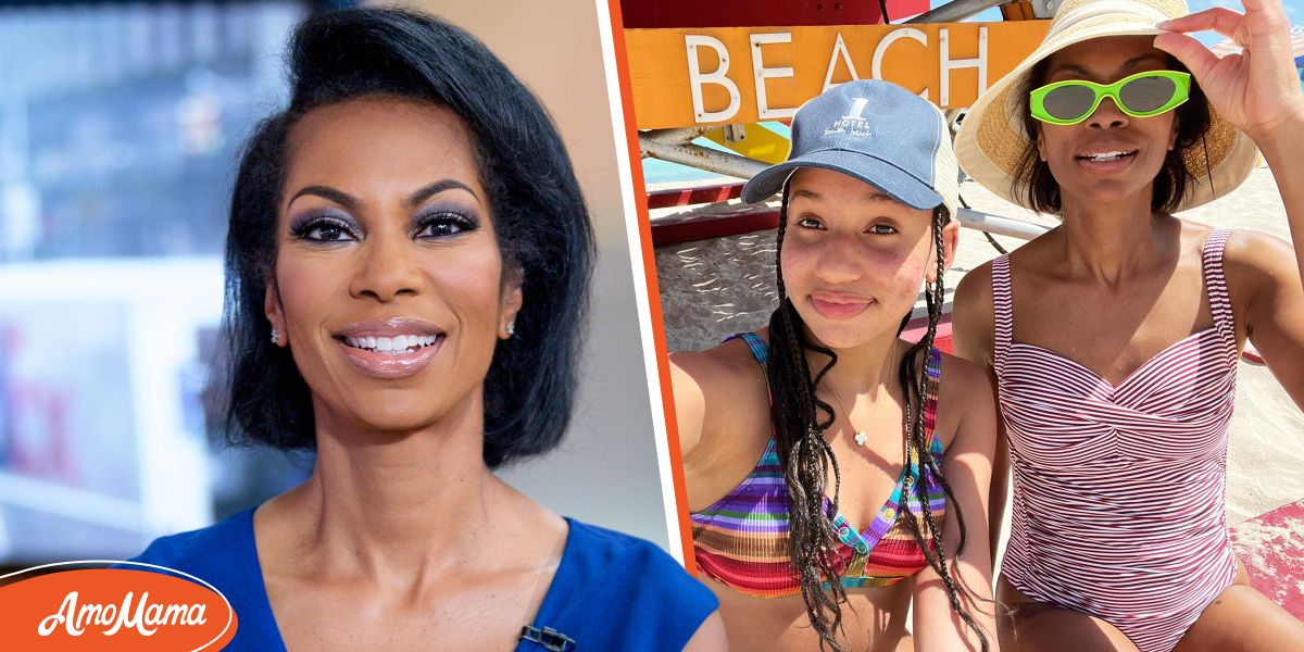 Fox News Harris Faulkner Flaunts Curves At In Striped Swimsuit In Beach Pics With Daughter