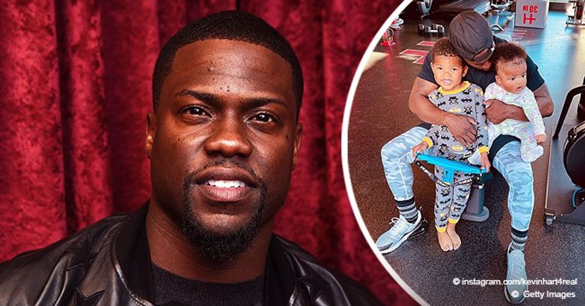 Kevin Hart Hugs Son Kenzo & Daughter Kaori Dressed in Cute PJs — See ...