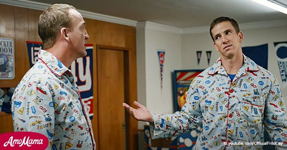 Nfl Icons Peyton And Eli Manning Wear Comical Pajamas Sets For Super Bowl Commercial — See Video