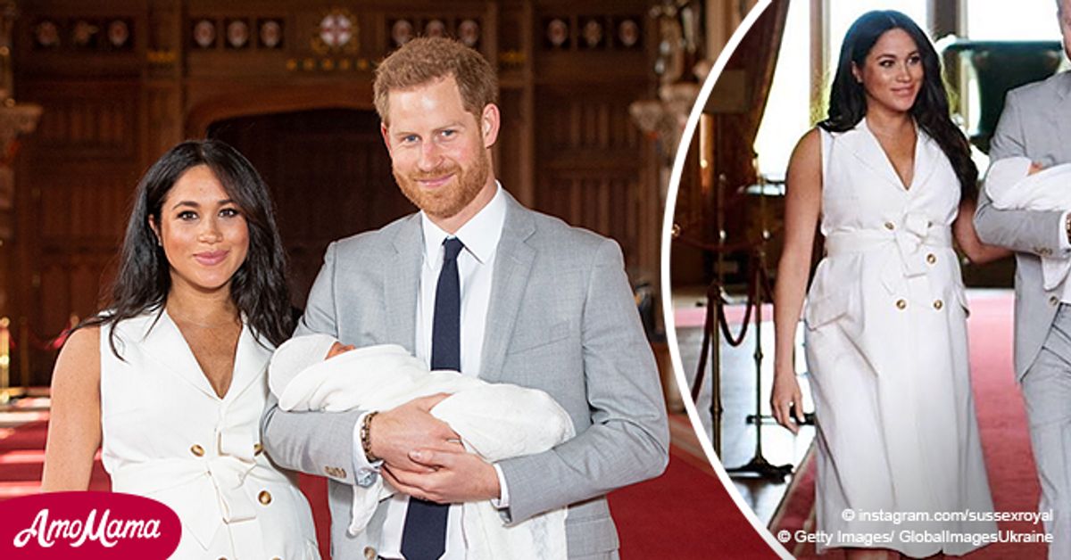 Meghan Markle Revealed Her PostBaby Bump in a White Givenchy Wrap(02)