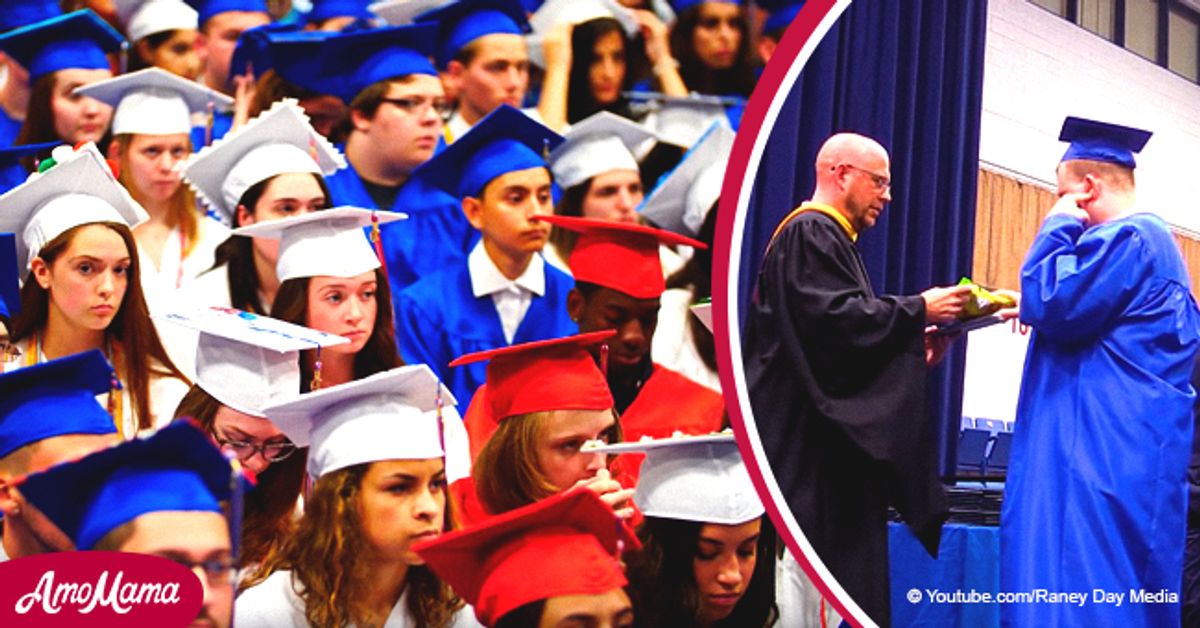 High School Student with Autism Gets Silent Ovation While Receiving His ...
