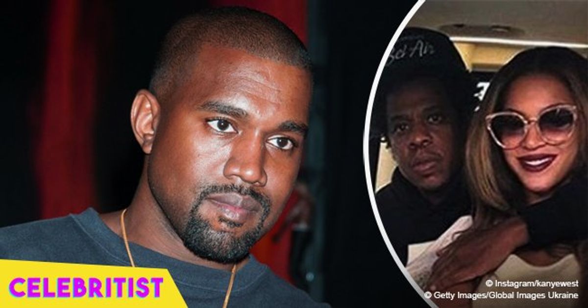 Kanye West shares photo of Beyoncé and JAYZ cuddling up and calls them