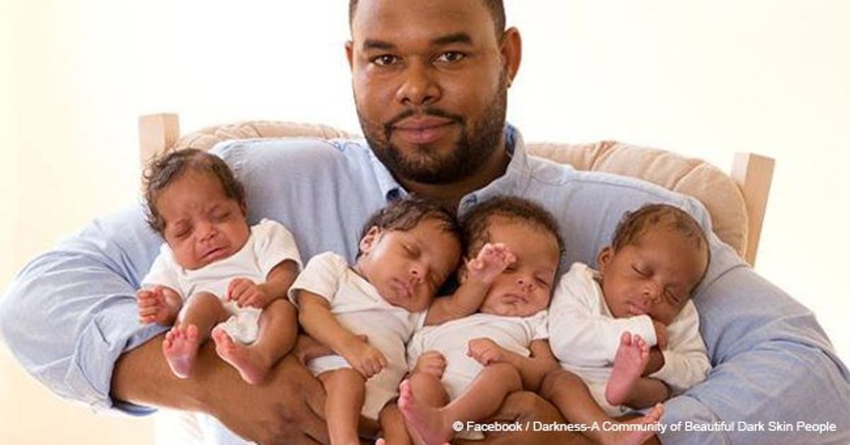 Father of quadruplets raises children alone after wife passed away