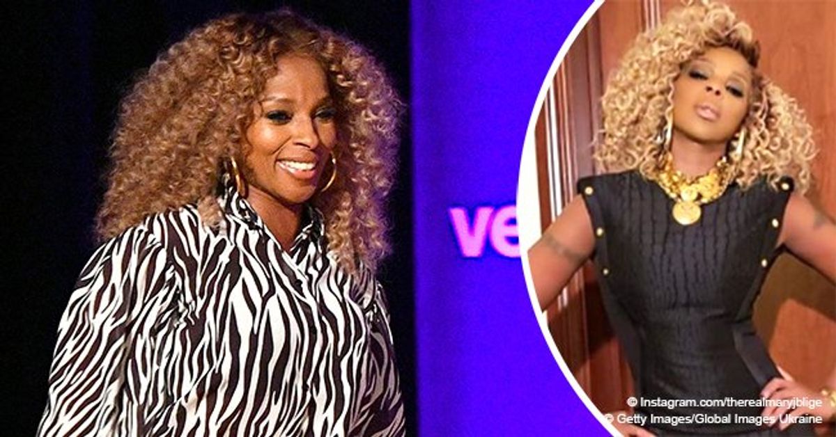 Mary J. Blige, 47, flaunts slim waist in Versace mini dress & high ...