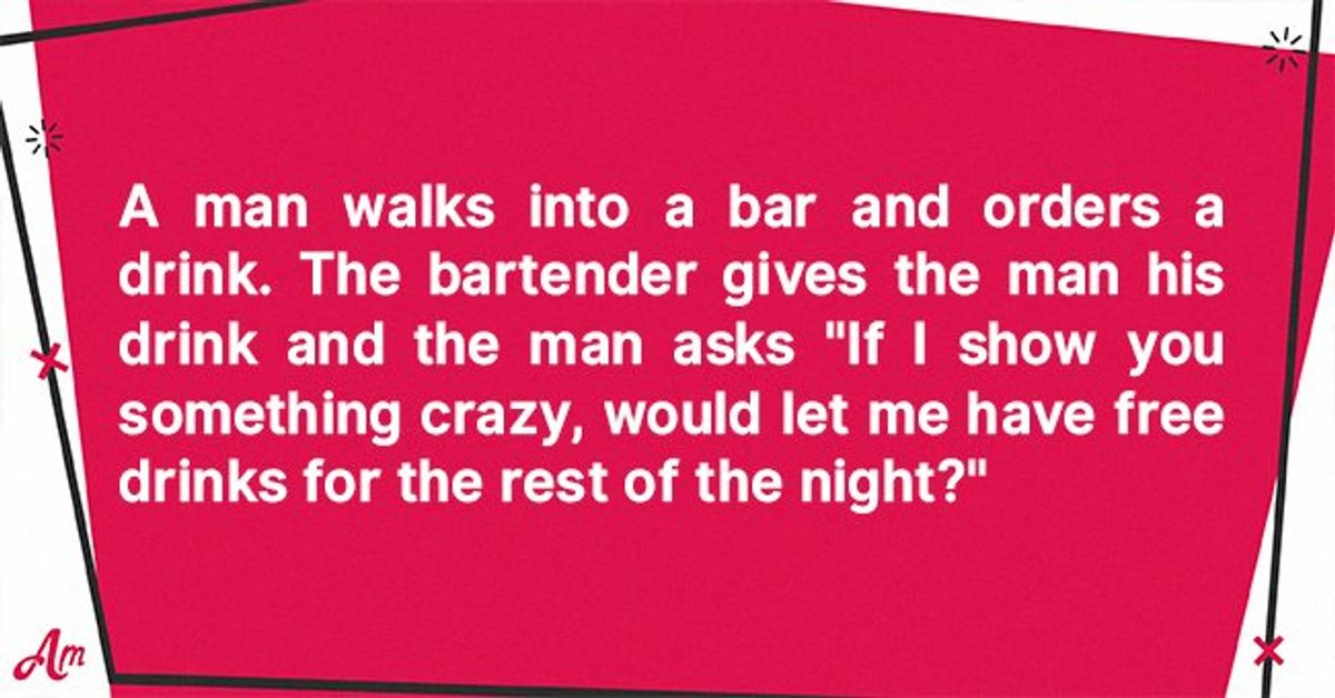 Daily Joke: Man Makes a Bet with a Bartender