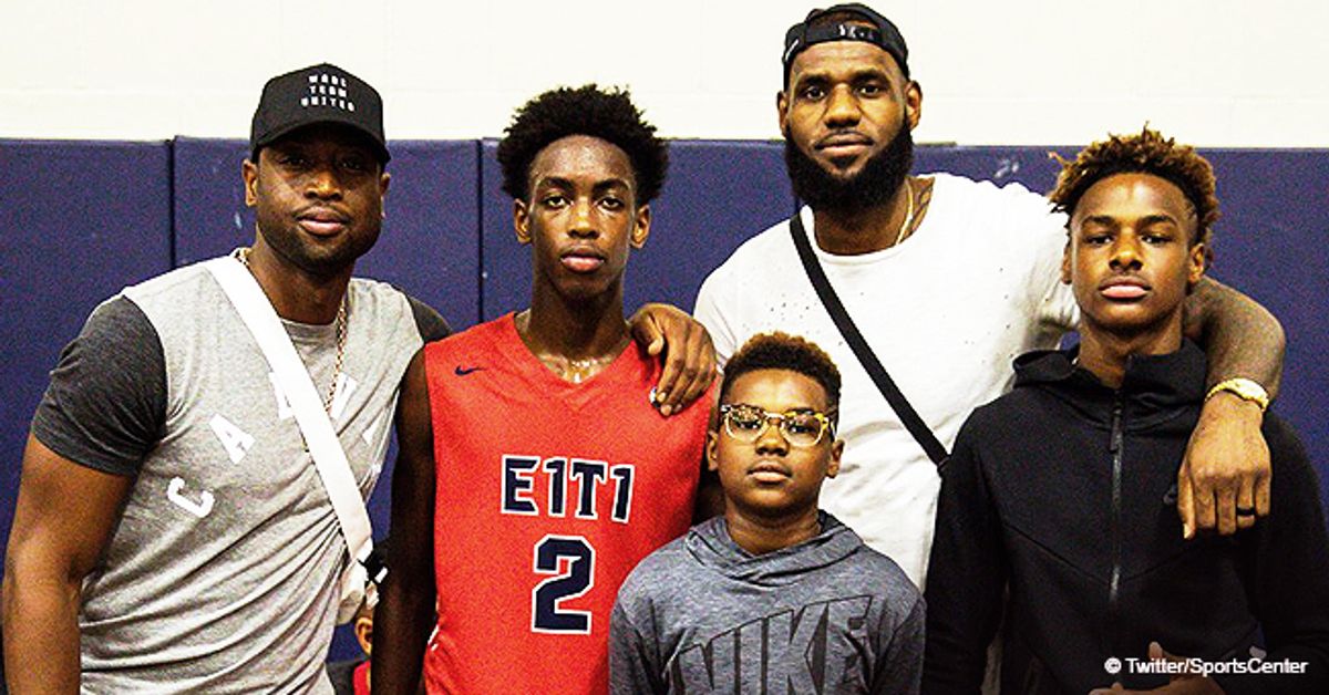 Watch Dwyane Wade & LeBron James' Sons Recreate Their Dads' Famous(01)