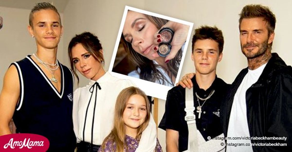 Victoria And David Beckham's Daughter Harper Did Mom's Makeup — See The ...