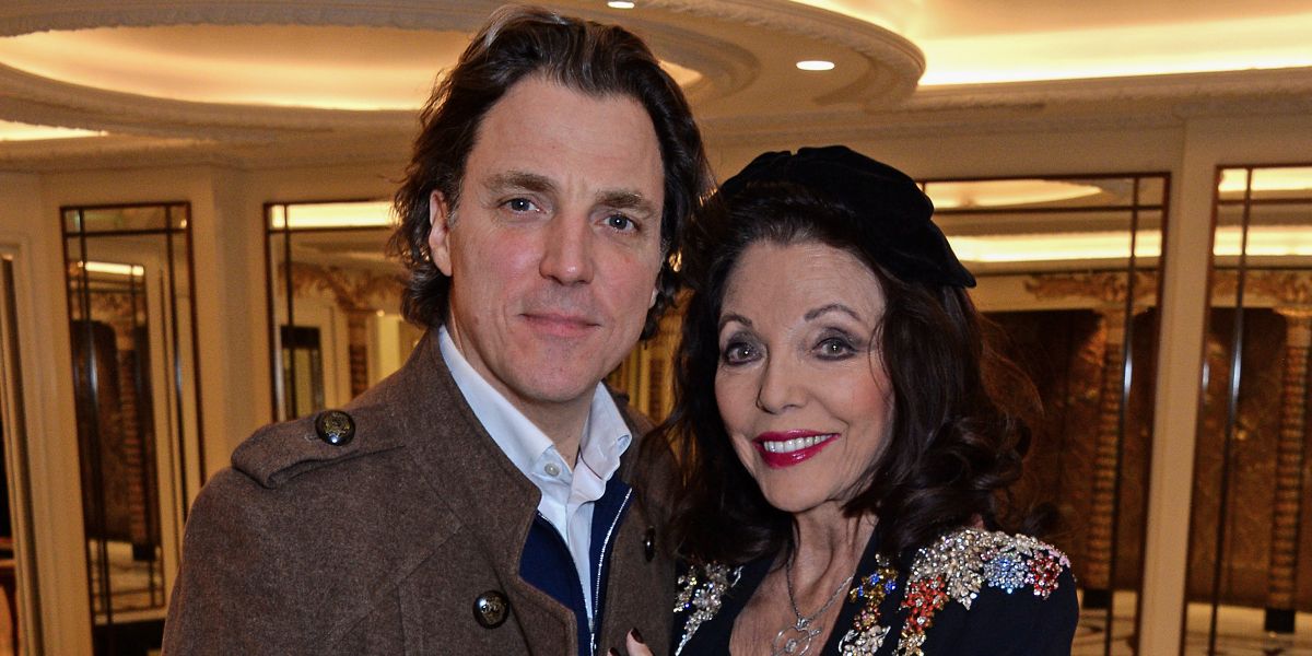 Joan Collins, 92, Son Alexander Newley Down the Aisle at
