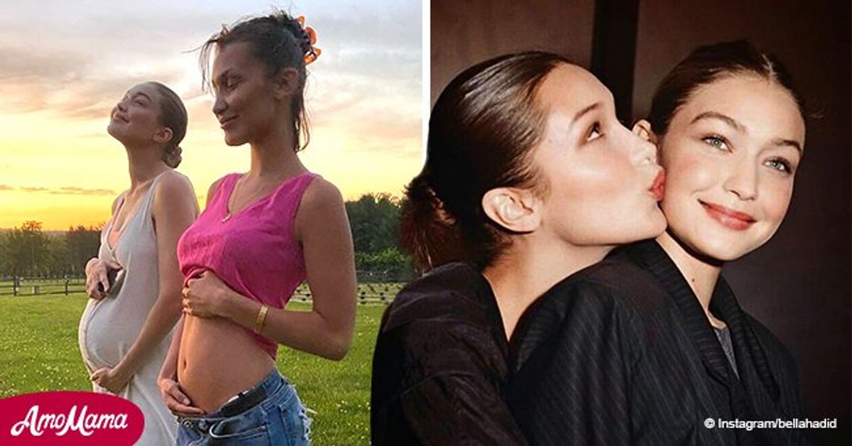 Bella Hadid Flaunts Her Stomach Alongside Pregnant Sister Gigi in(02)