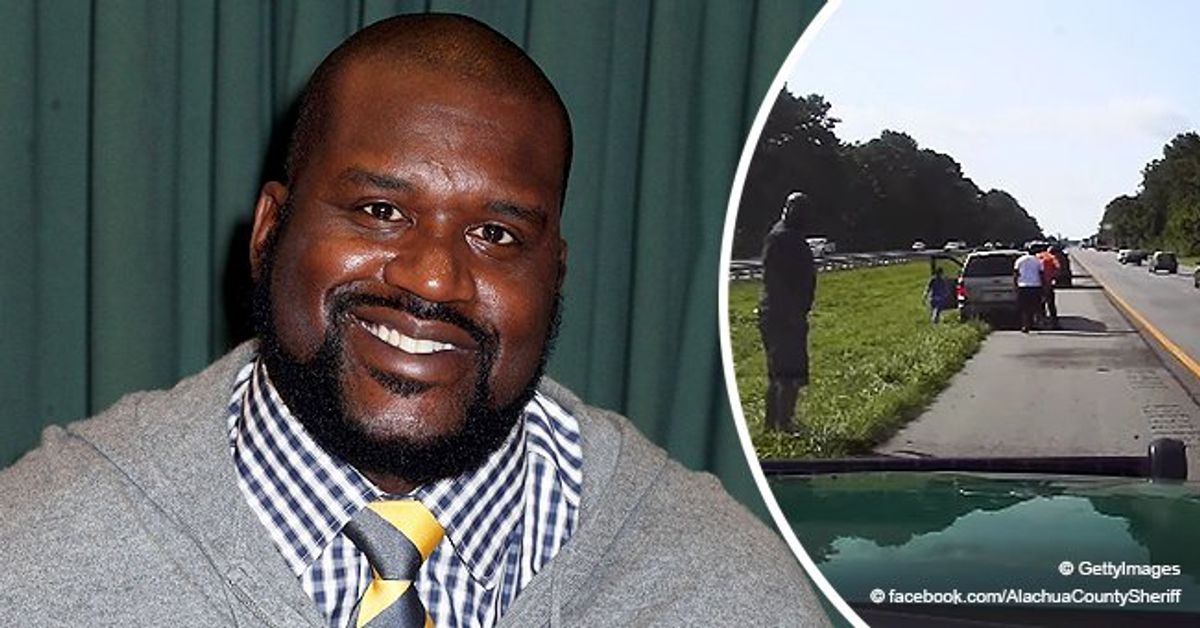Check Out Shaquille O'Neal Helping a Stranded Driver Out on the Freeway(02)