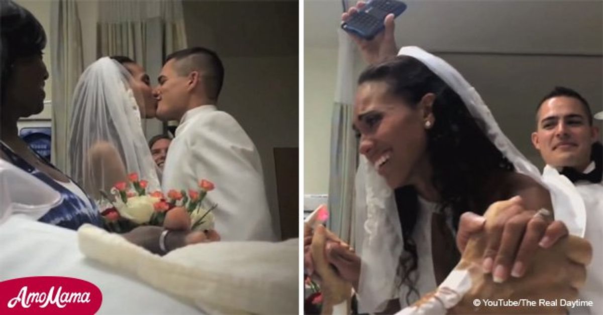 Bride got married in hospital to share last dance with dying father(00)