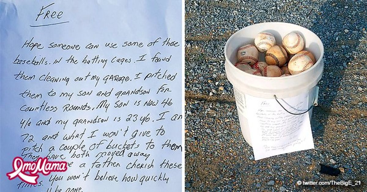 Grandpa Leaves Bucket of Used Baseballs with a Heartfelt Note about
