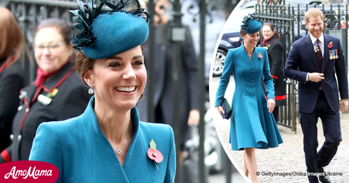 Kate Middleton Looks Chic in a Teal Coat Dress during Her Surprise ...