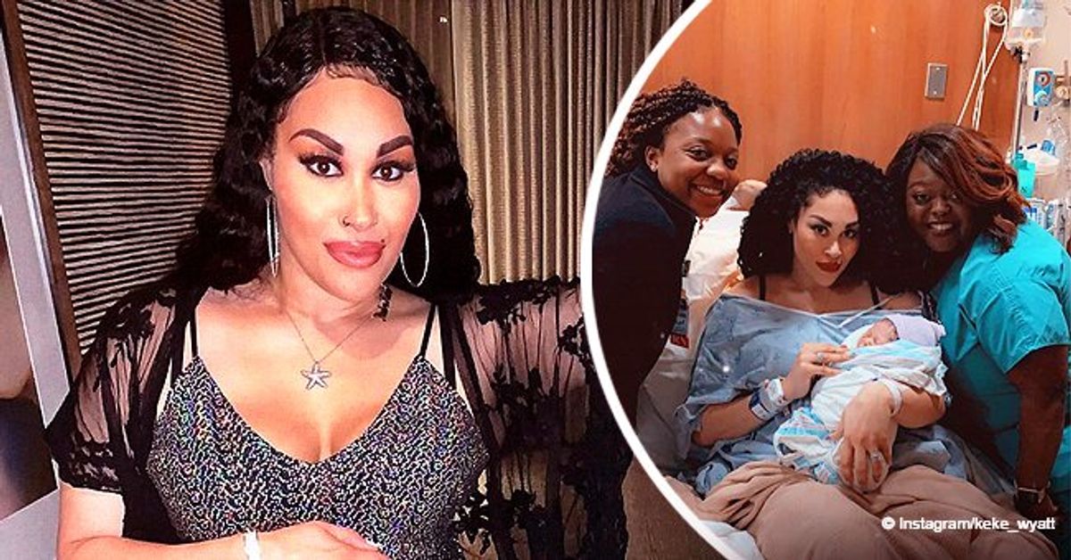 Keke Wyatt Appears Glammed up in New Hospital Photos after Giving Birth