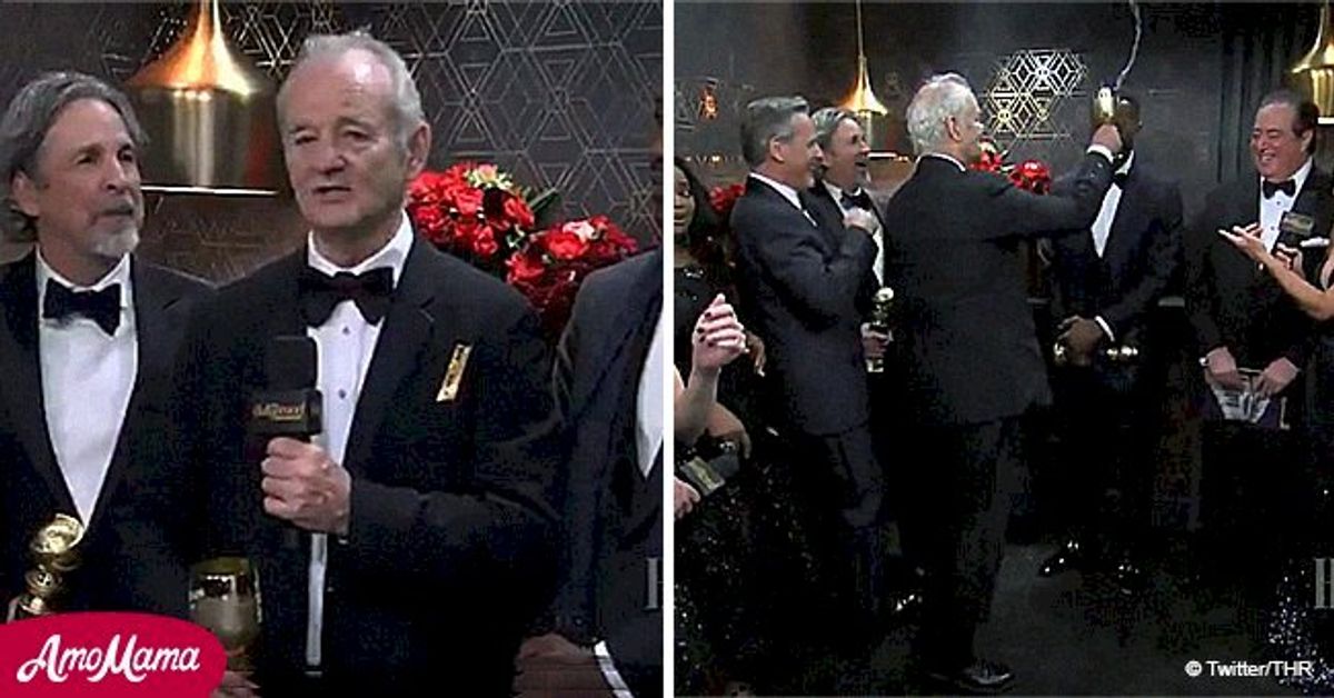 Bill Murray poured vodka over his colleague Mahershala Ali after the