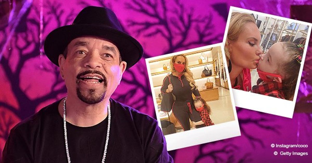 Ice T S Wife Coco And Daughter Enjoy Retail Therapy In Red And Black Outfits With Face Masks