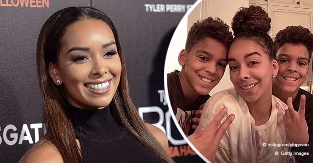 Gloria Govan & Her Twin Sons Make a Beautiful Trio While Chilling(02)