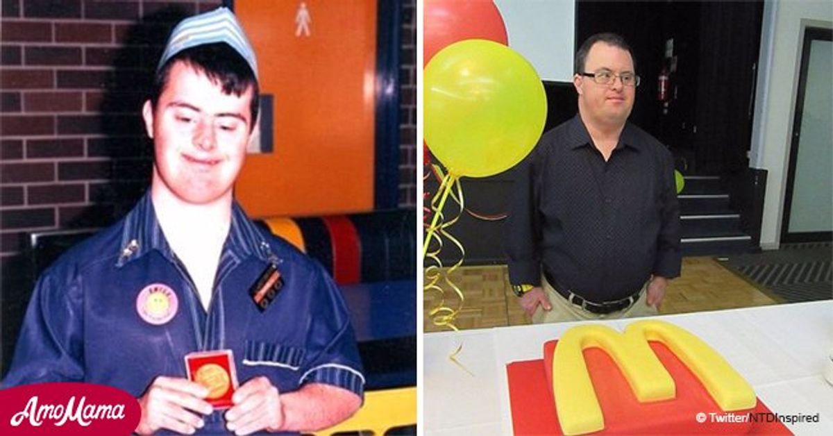 Downs Syndrome Employee Who Dedicated 32 Years To Mcdonalds Finally Retires 4587