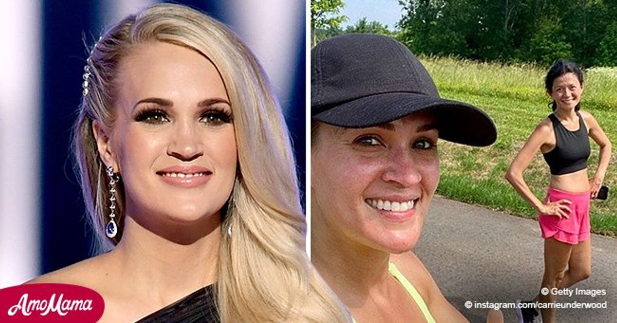 Carrie Underwood Looks Flawless in MakeupFree Selfie after a 5Mile Run