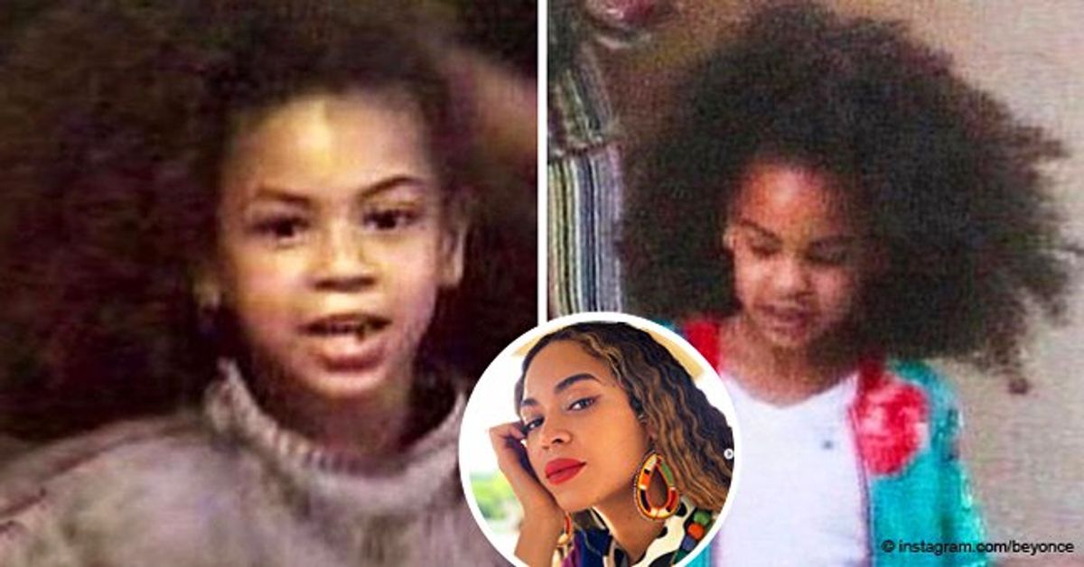 Beyoncé shares comparison pic of her & Blue Ivy at age 7 after their ...