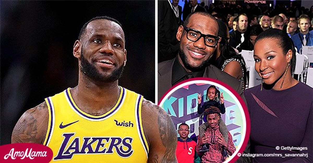 LeBron James Is a Doting Husband to Wife Savannah and a Father of Three ...