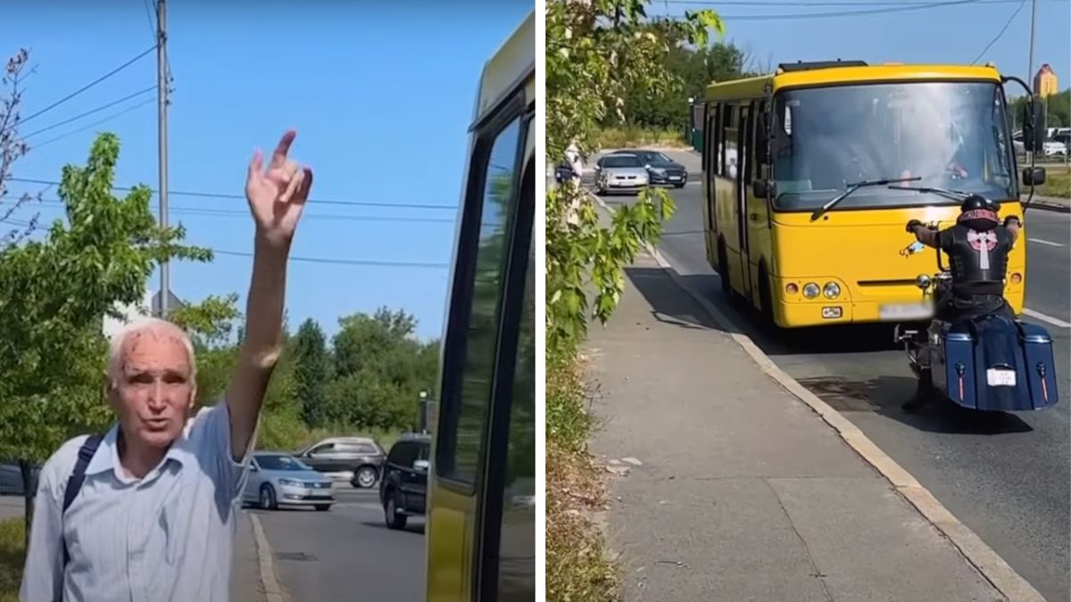 Biker Stops Bus For Elderly Man To Get On After Seeing Bus Driver ...